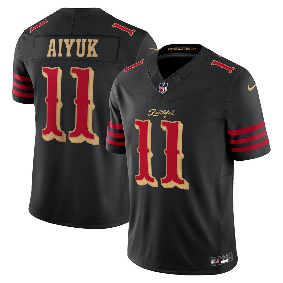 Men's San Francisco 49ers Brandon Aiyuk Nike Black 2025 Rivalries Collection Limited Jersey - Jersey
