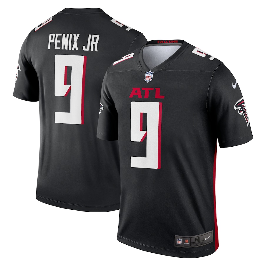 Men's Atlanta Falcons Michael Penix Jr. Nike Black Legend Player Performance Top - Jersey