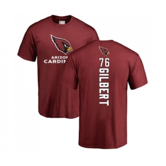 Football Arizona Cardinals #76 Marcus Gilbert Maroon Backer T-Shirt - Jersey