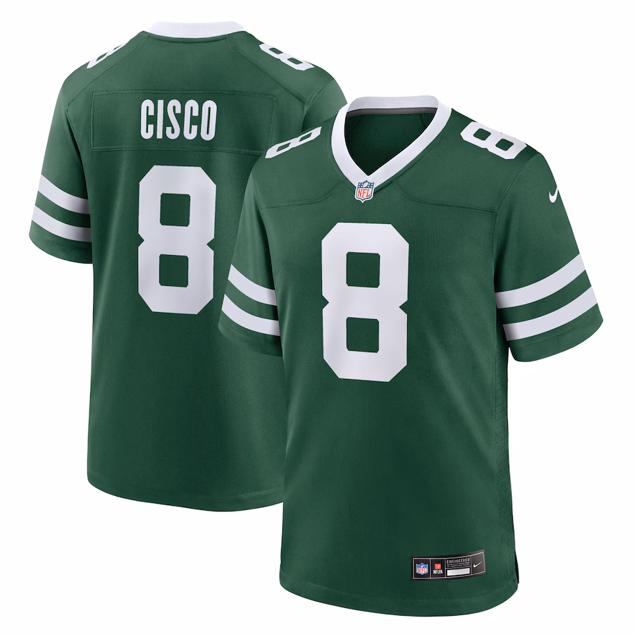 Men's New York Jets Andre Cisco Nike Legacy Green Team Game Jersey - Jersey