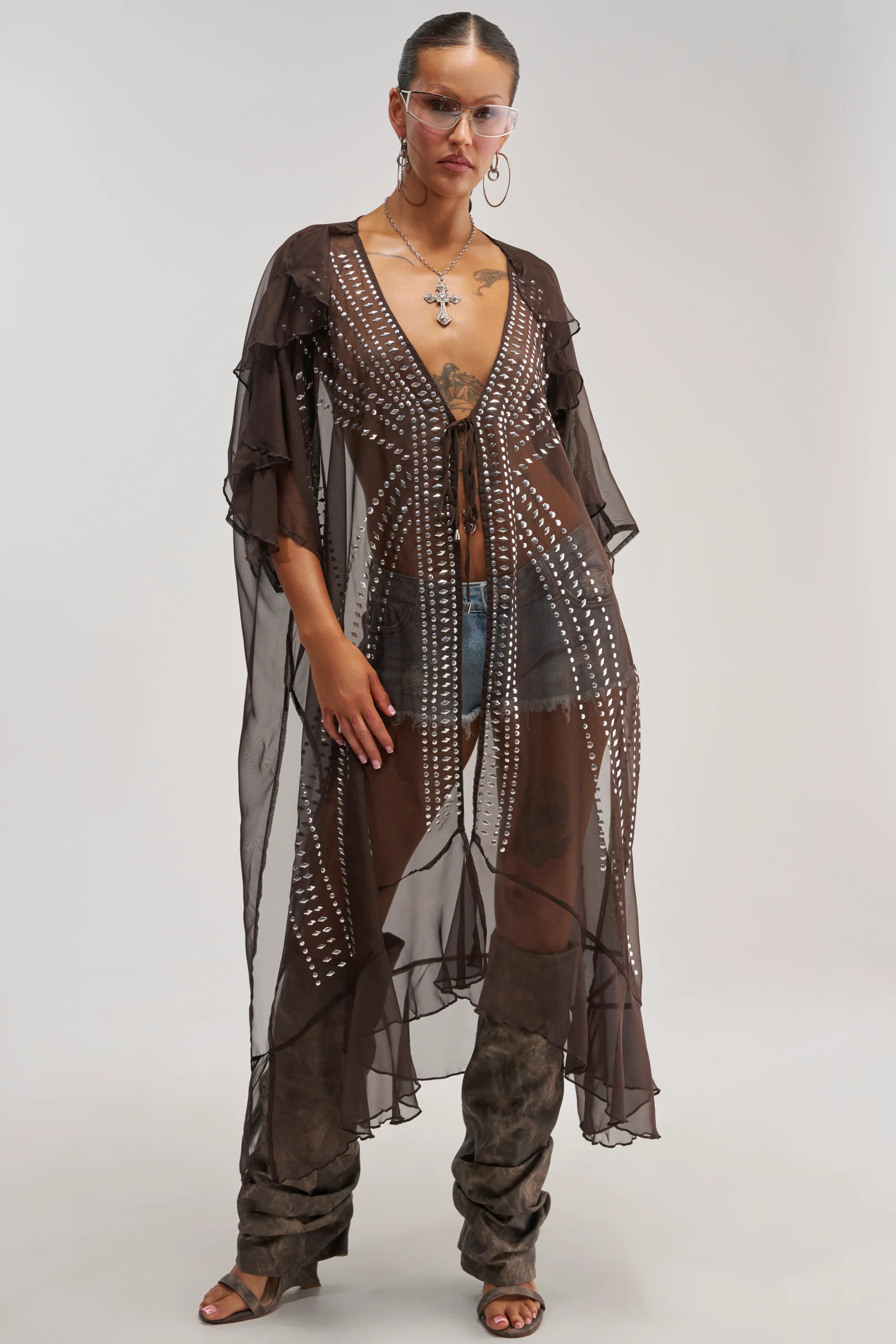 INDIO VIBES TIE FRONT CARDIGAN - Akira Wear