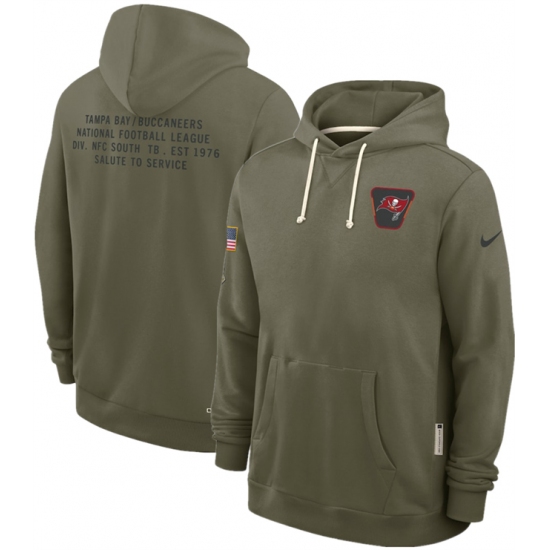 Men's Tampa Bay Buccaneers Olive 2025 Salute to Service Pullover Hoodie - Jersey