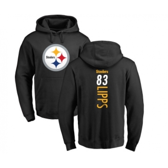 Football Pittsburgh Steelers #83 Louis Lipps Black Backer Pullover Hoodie - Jersey