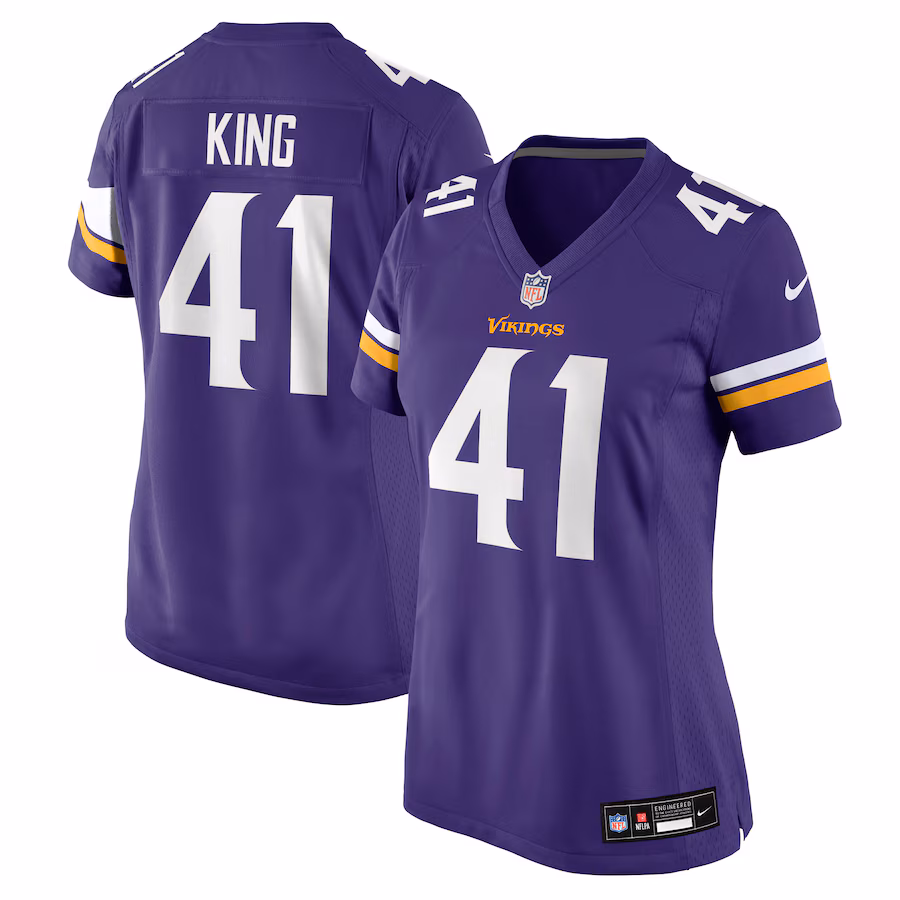 Women's Minnesota Vikings Kobe King Nike Purple Team Game Jersey - Jersey