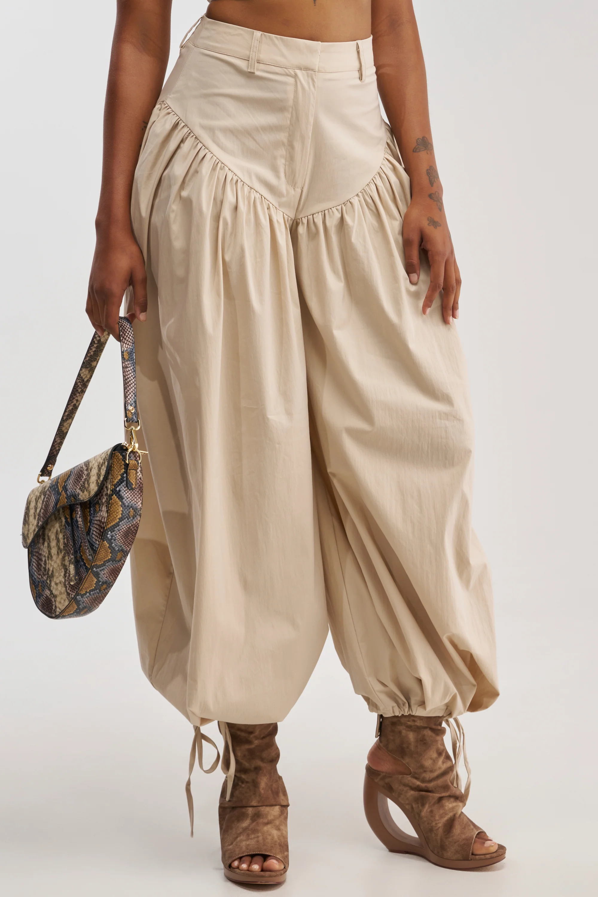 LUCKY FOR YOU BALLOON PANT IN BEIGE - Akira Wear