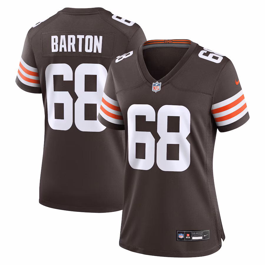 Women's Cleveland Browns Jackson Barton Nike Brown Team Game Jersey - Jersey