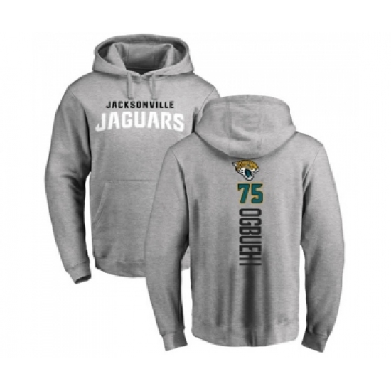 Football Jacksonville Jaguars #75 Cedric Ogbuehi Ash Backer Pullover Hoodie - Jersey