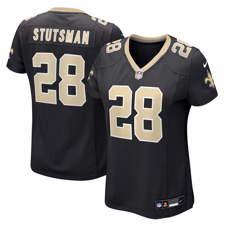 Women's New Orleans Saints Danny Stutsman Nike Black Team Game Jersey - Jersey