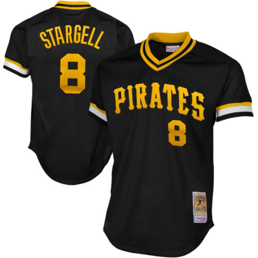 Men's Pittsburgh Pirates Willie Stargell Mitchell & Ness Black Authentic Batting Practice Jersey - Jersey