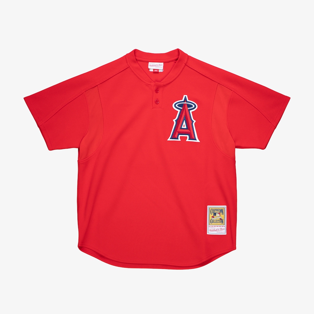 Men's California Angels Vladimir Guerrero Mitchell & Ness Red Authentic Batting Practice Jersey - Jersey