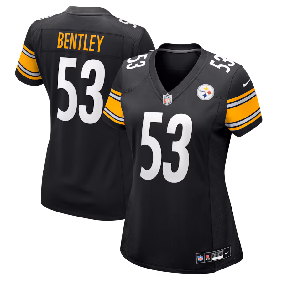 Women's Pittsburgh Steelers JaWhaun Bentley Nike Black Team Game Jersey - Jersey
