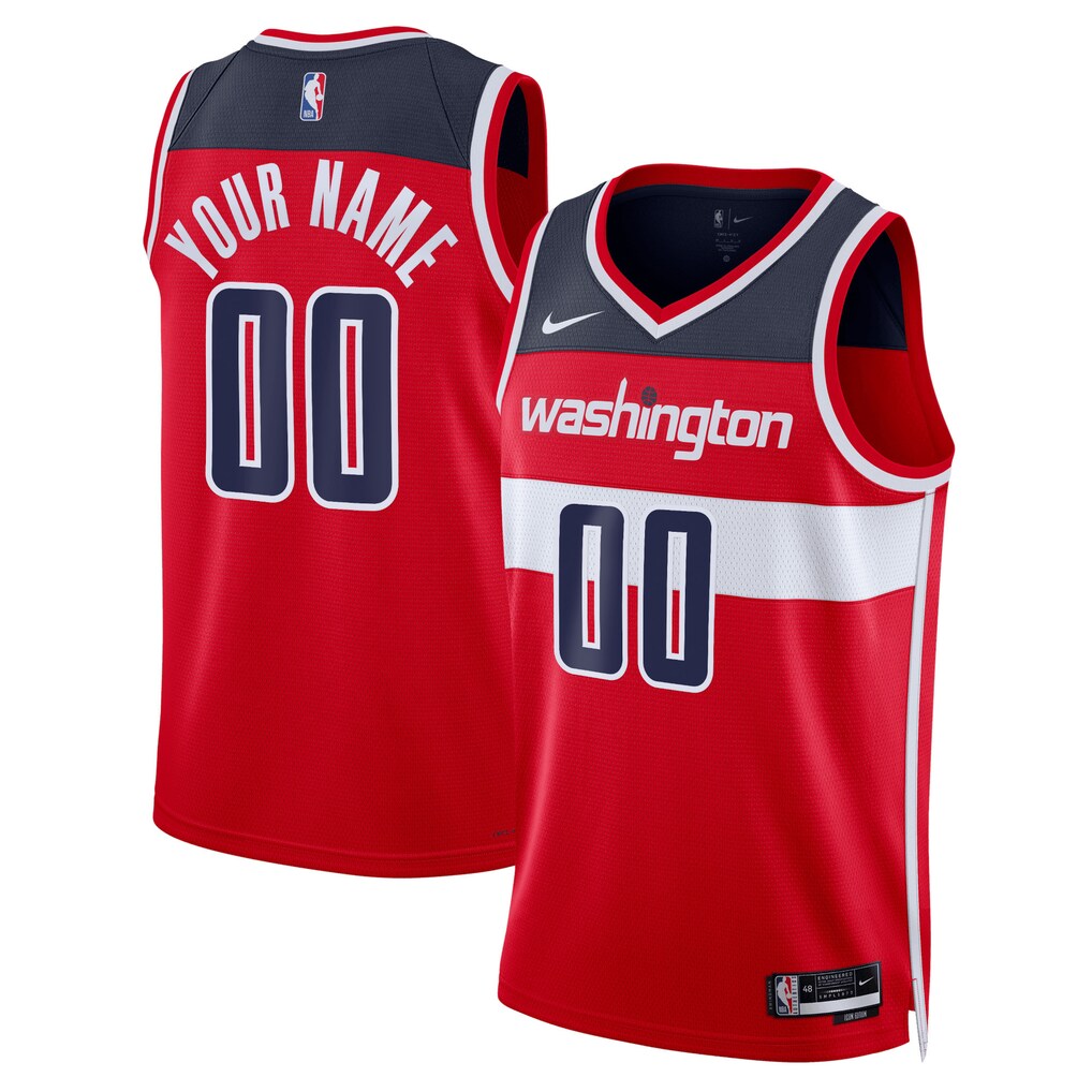 Unisex Washington Wizards Nike Red Swingman Custom Jersey - Icon Edition - Jersey