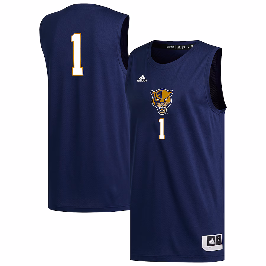 Men's adidas #1 Navy FIU Panthers Replica Basketball Jersey - Jersey