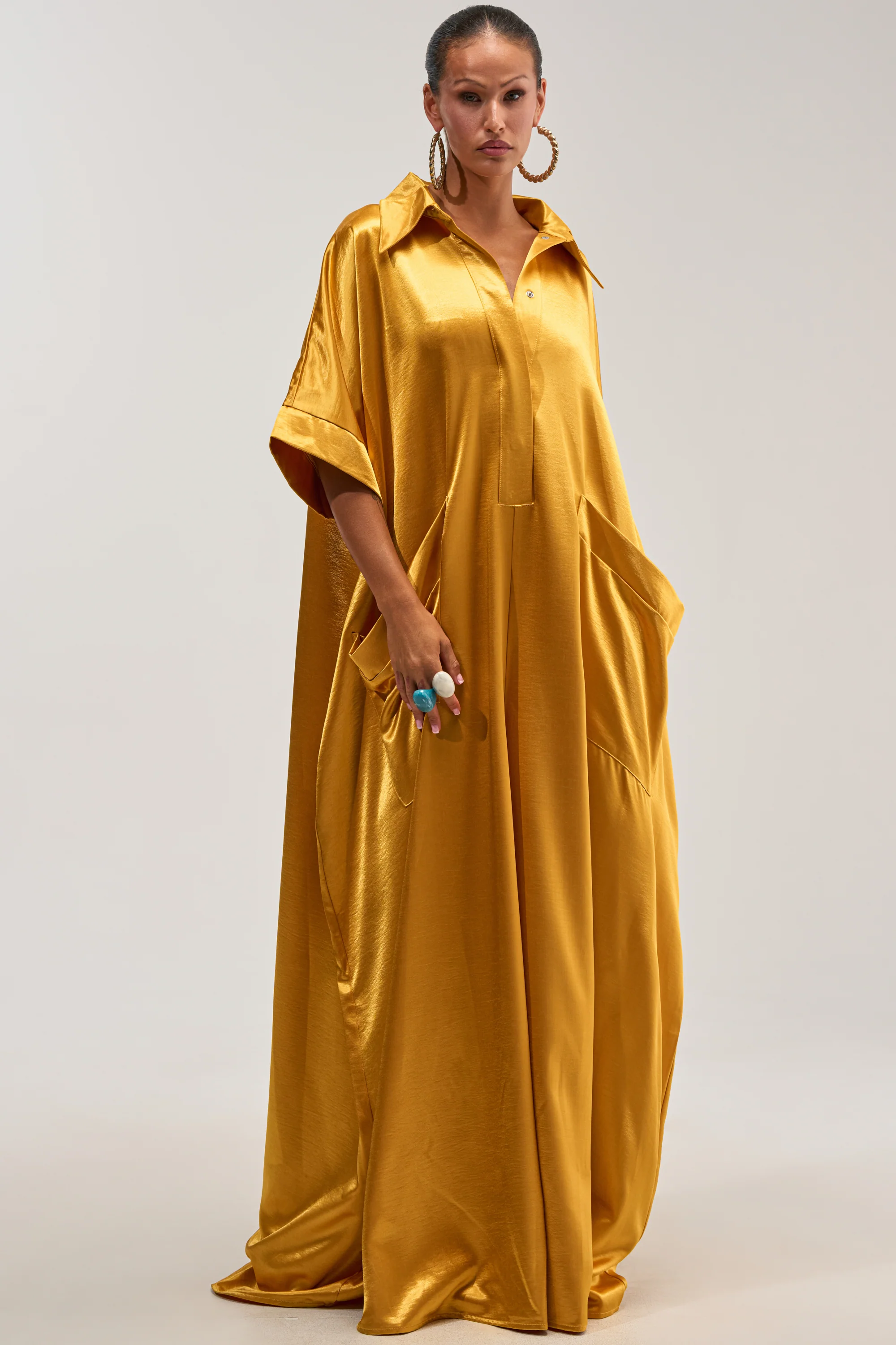 SHE'S RICH OVERSIZED JUMPSUIT IN MUSTARD - Akira Wear