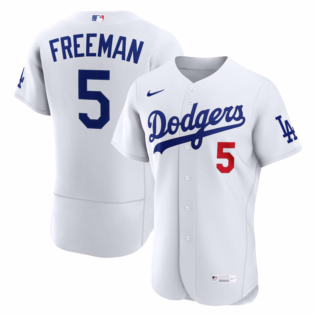 Men's Los Angeles Dodgers Freddie Freeman Nike White Home Authentic Jersey - Jersey