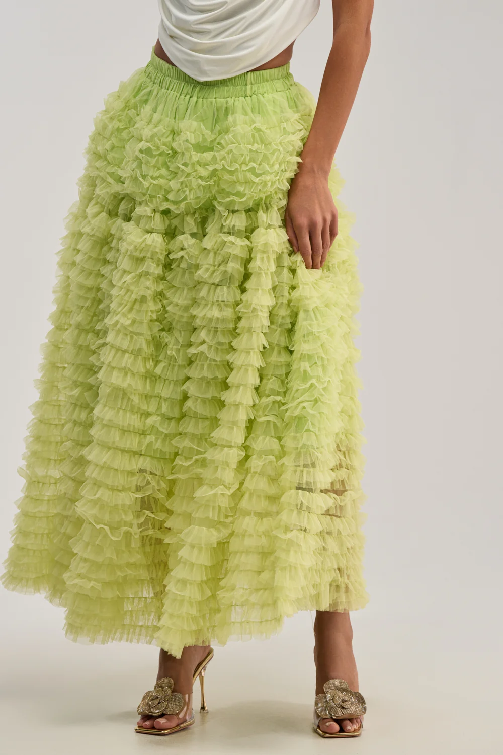LOVE THE DRAMA MESH MAXI SKIRT - Akira Wear