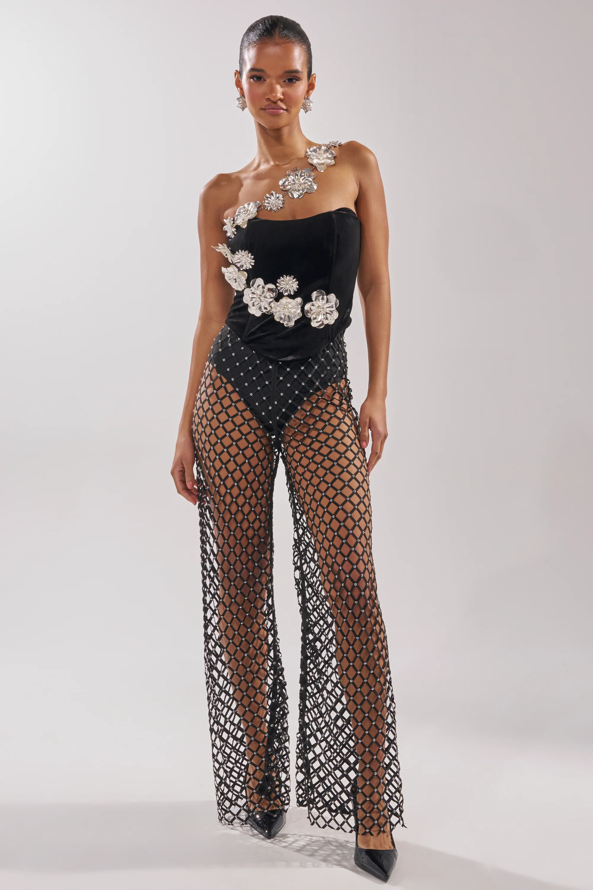 CELINE STUD MESH PANT - Akira Wear