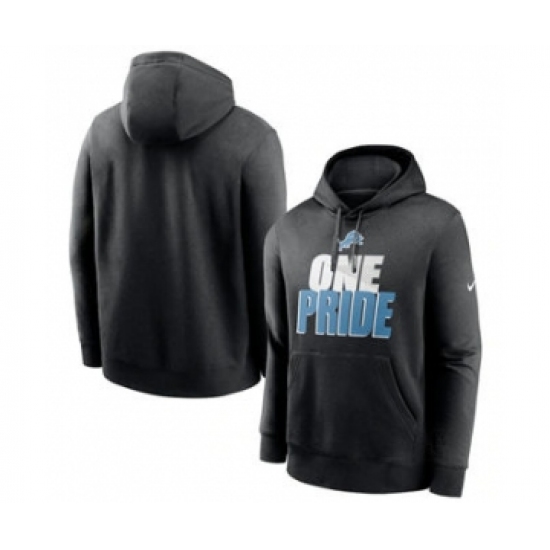 Men's Detroit Lions Black Fan Gear Local Club Pullover Hoodie - Jersey
