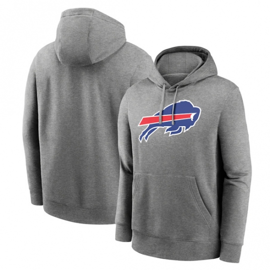 Men's Buffalo Bills Heather Gray Primary Logo Long Sleeve Hoodie - Jersey