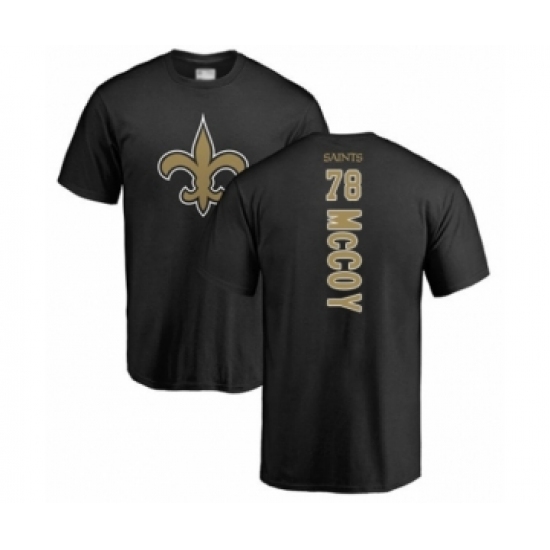 Football New Orleans Saints #78 Erik McCoy Black Backer T-Shirt - Jersey
