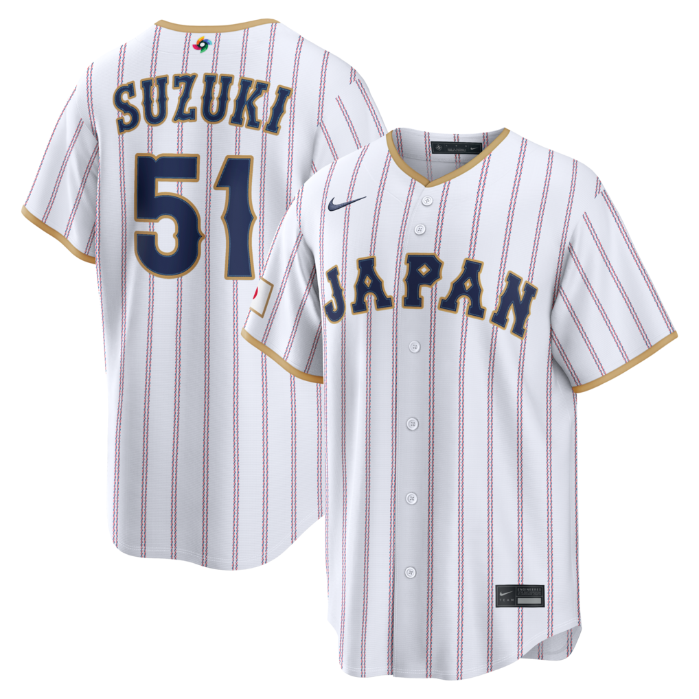 Men's Japan Baseball Seiya Suzuki Nike White 2026 World Baseball Classic Home Stadium Jersey - Jersey