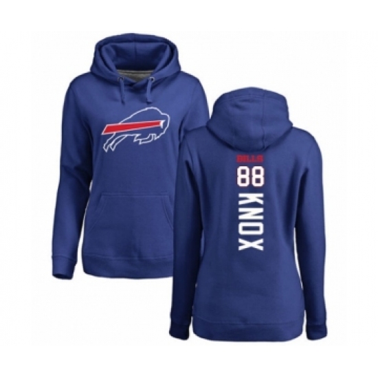Football Women's Buffalo Bills #88 Dawson Knox Royal Blue Backer Pullover Hoodie - Jersey