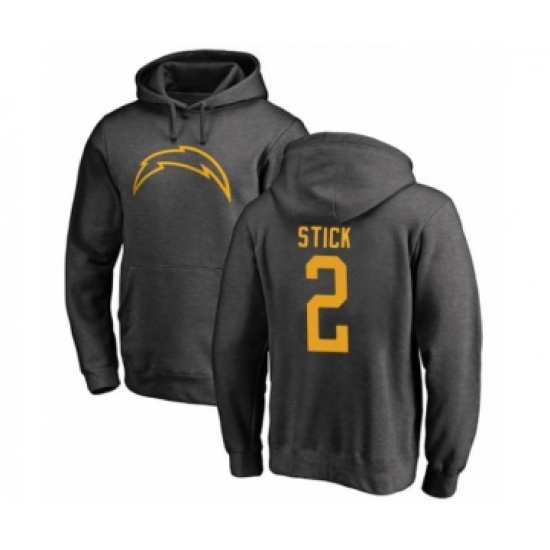 Football Los Angeles Chargers #2 Easton Stick Ash One Color Pullover Hoodie - Jersey