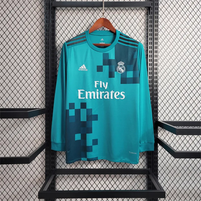 Real Madrid Retro Jersey Third Away Long Sleeve Custom Soccer Shirt 2017/18 - Jersey