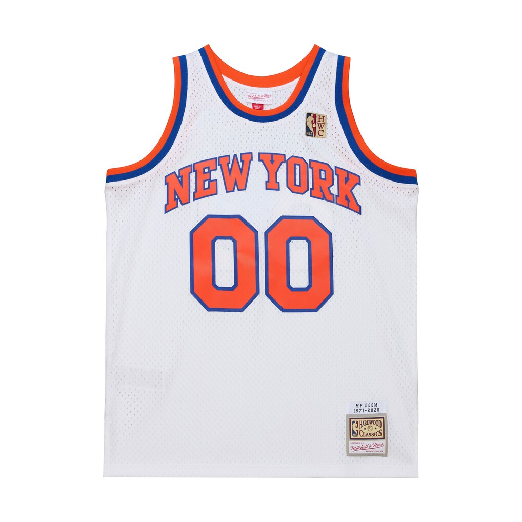 Men's MF DOOM x NY Knicks x Mitchell & Ness White A New York Story Fashion Jersey - Jersey
