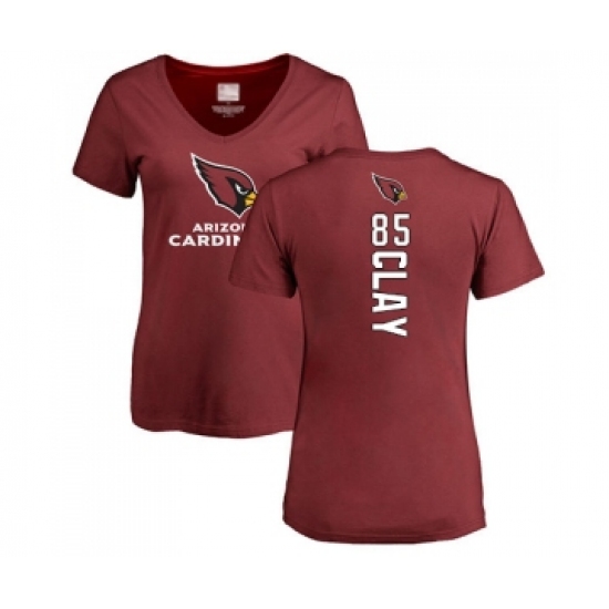 Football Women's Arizona Cardinals #85 Charles Clay Maroon Backer T-Shirt - Jersey
