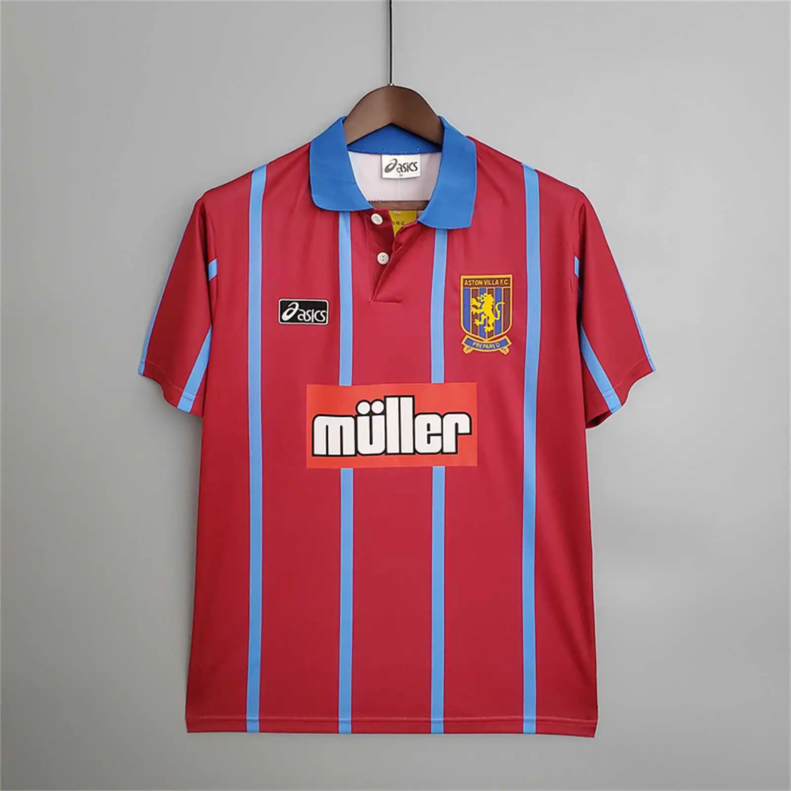 Aston Villa Retro Football Jersey Home Custom Shirt 1993-95 - Jersey