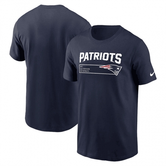 Men's New England Patriots Navy Division Essential T Shirt - Jersey