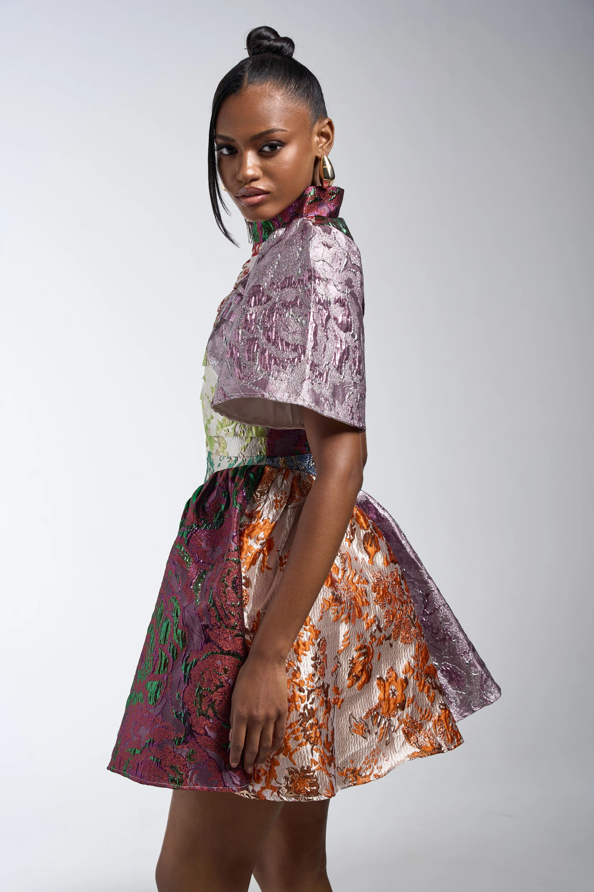 STAY WITH ME BROCADE MINI DRESS - Akira Wear