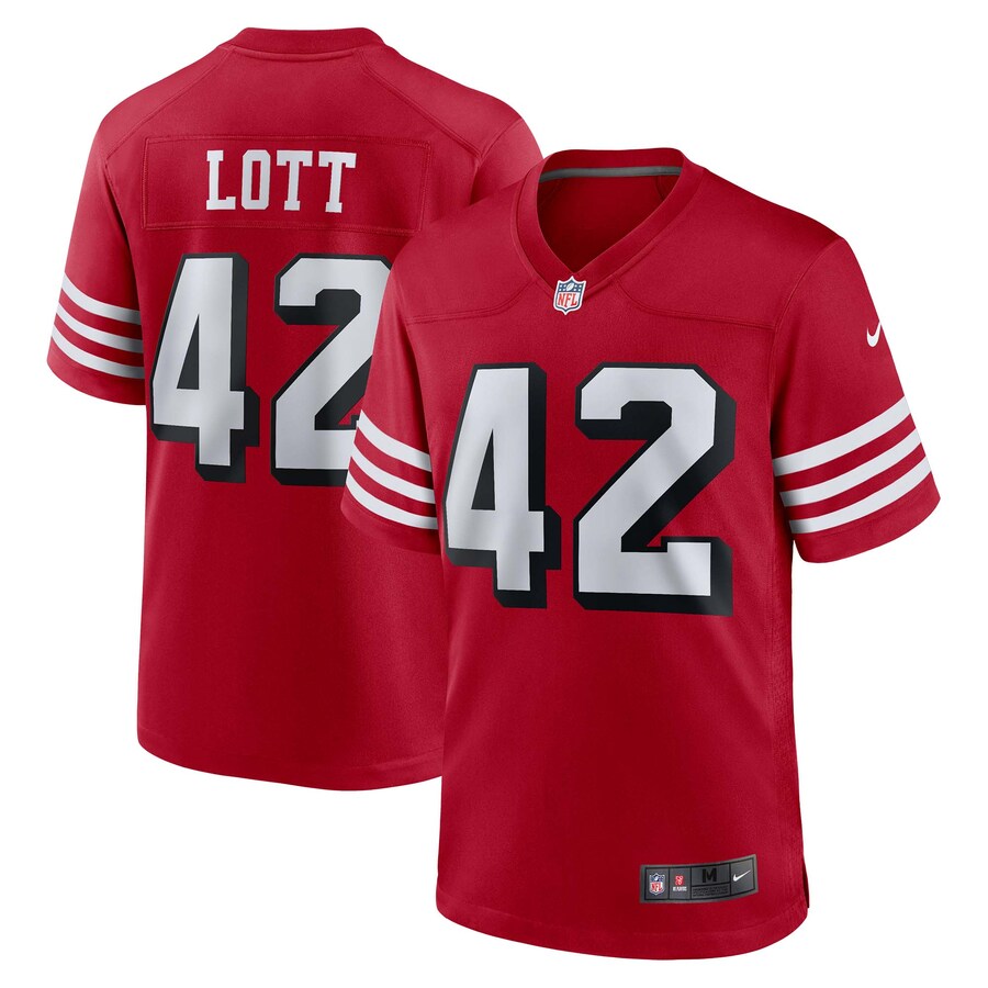 Men's San Francisco 49ers Ronnie Lott Nike Scarlet Retired Player Alternate Game Jersey - Jersey