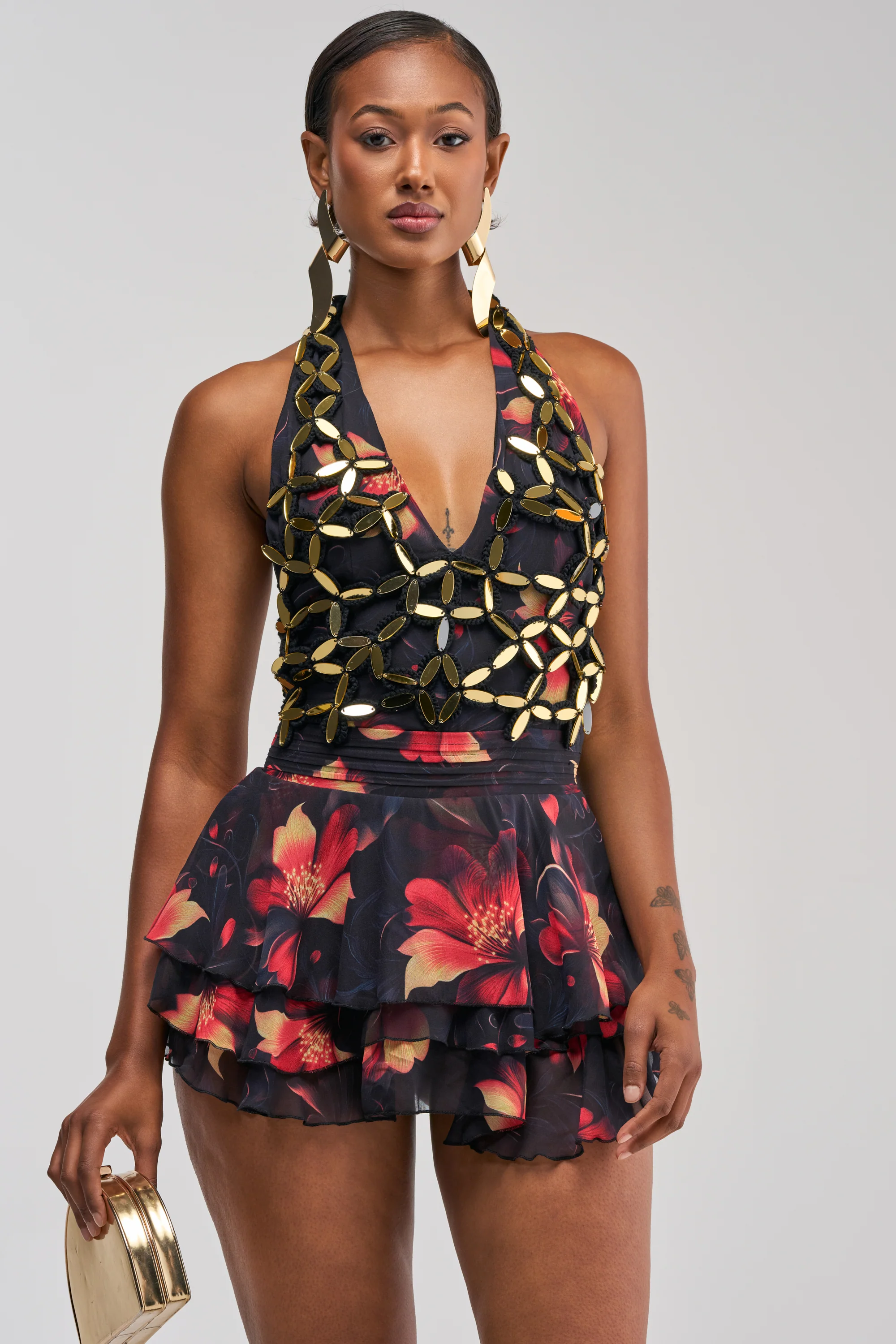 ISLAND TIME EMBELLISHED MINI DRESS - Akira Wear