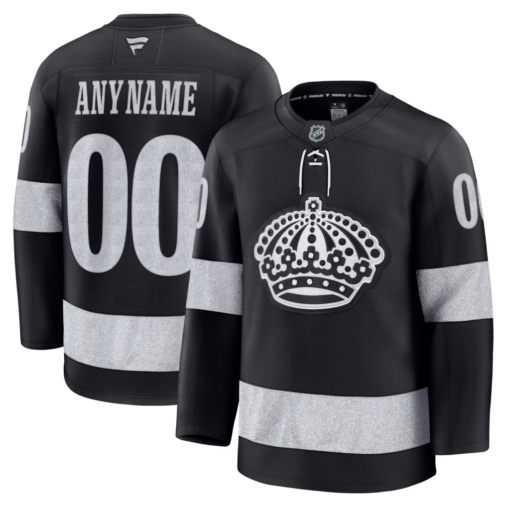 Men's Los Angeles Kings Fanatics Black Alternate Premium Custom Jersey - Jersey