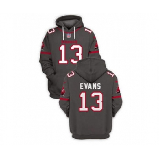 Men's Tampa Bay Buccaneers #13 Mike Evans 2021 Gray Pullover Football Hoodie - Jersey