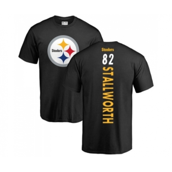 Football Pittsburgh Steelers #82 John Stallworth Black Backer T-Shirt - Jersey