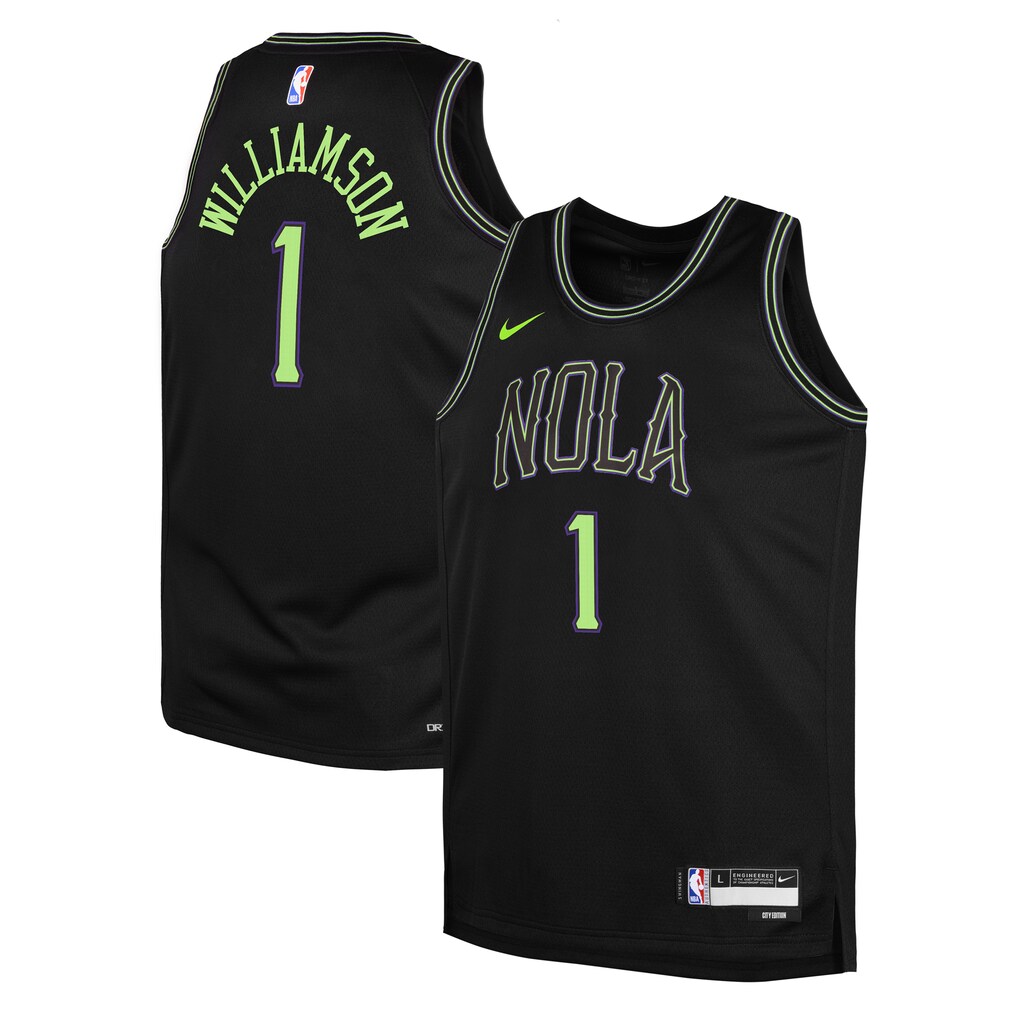 Youth New Orleans Pelicans Zion Williamson Nike Black 2025/26 City Edition Swingman Jersey - Jersey