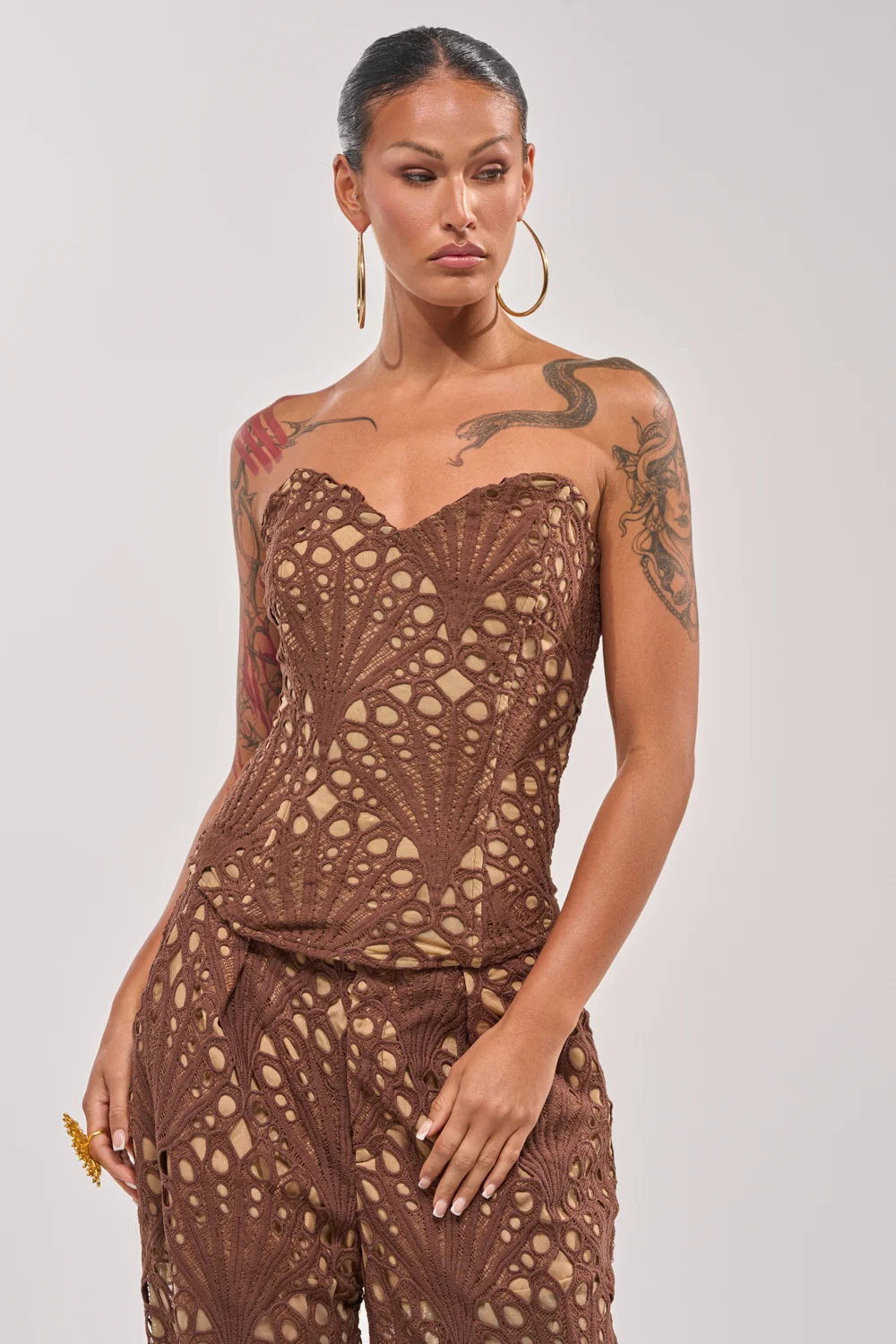CLAIRE EYELET CORSET - Akira Wear