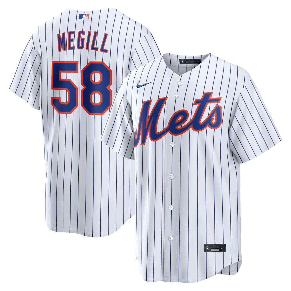 Men's New York Mets Tylor Megill Nike White Home Replica Jersey - Jersey