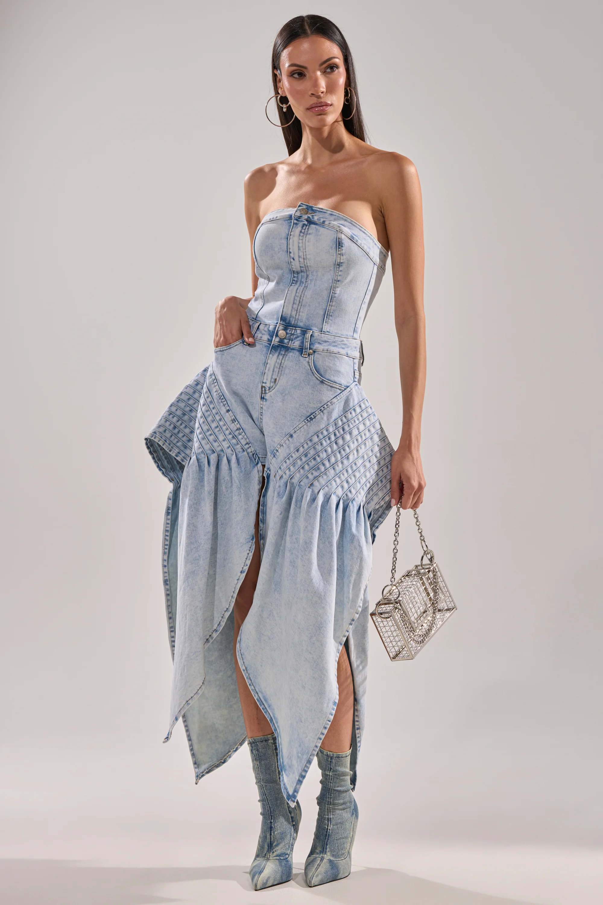 NO ONE LIKE ME DENIM ROMPER - Akira Wear