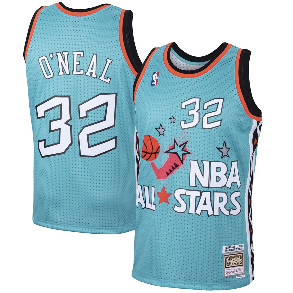 Men's Shaquille O'Neal Mitchell & Ness Teal Eastern Conference 1996 All-Star Hardwood Classics Swingman Jersey - Jersey