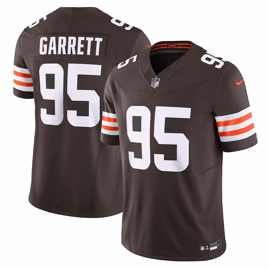 Men's Cleveland Browns Myles Garrett Nike Brown Team Vapor F.U.S.E. Limited Jersey - Jersey