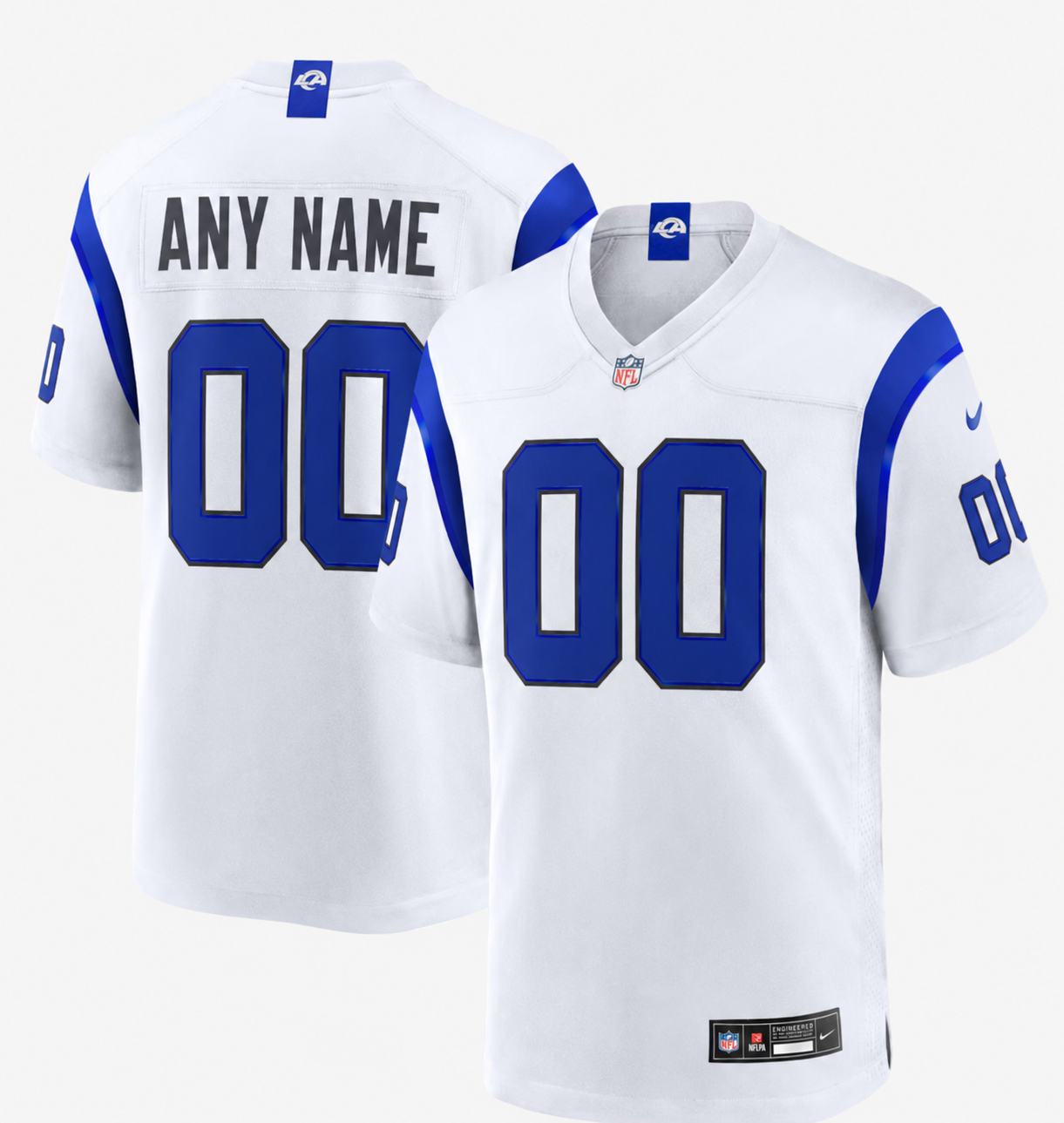 Men's Los Angeles Rams Nike Fearsome White Game Custom Jersey - Jersey