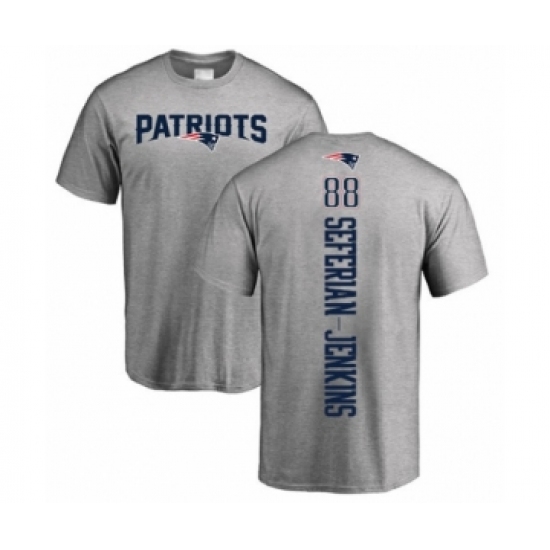 Football New England Patriots #88 Austin Seferian-Jenkins Ash Backer T-Shirt - Jersey