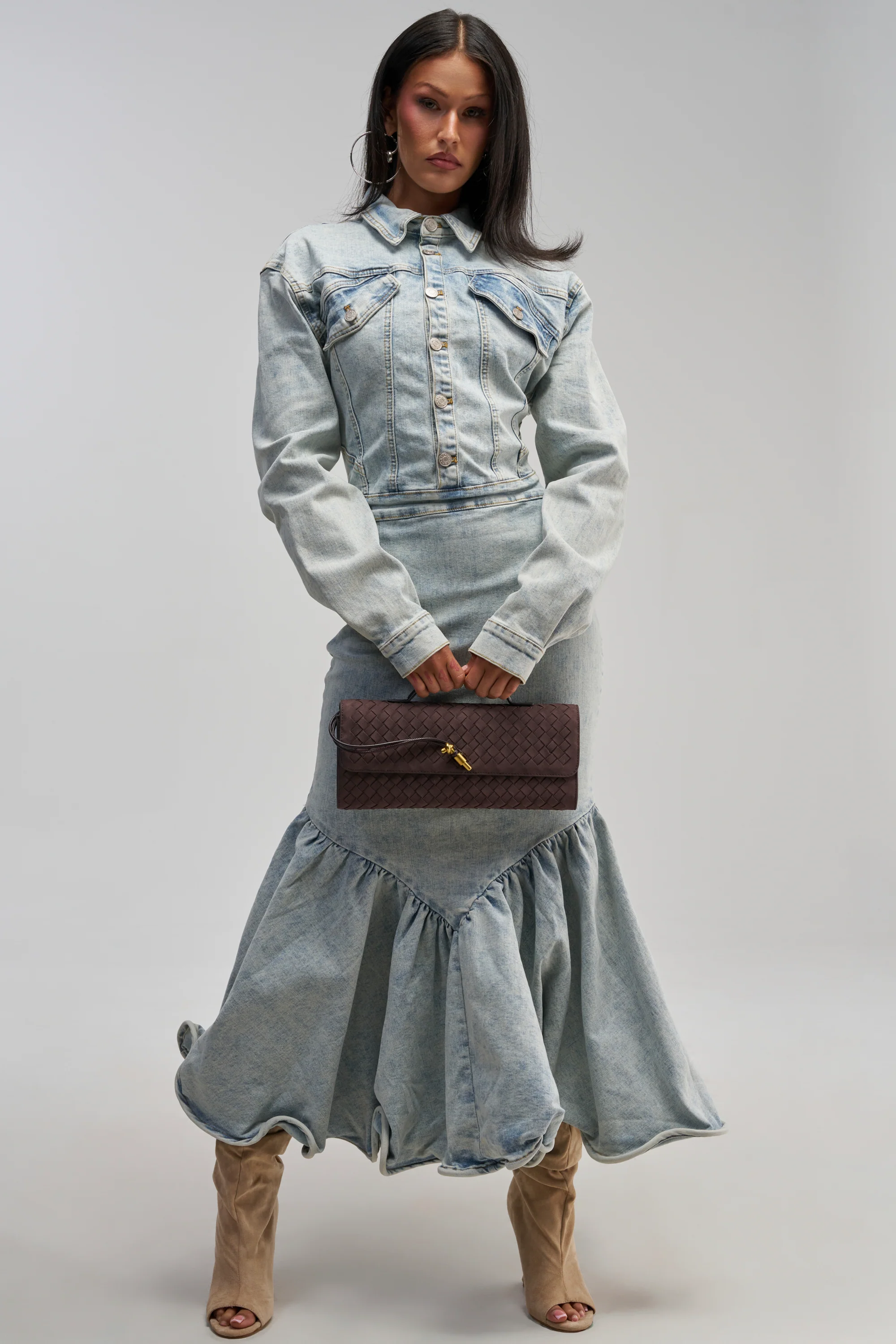 DENIM FOR DAYS MAXI DRESS - Akira Wear