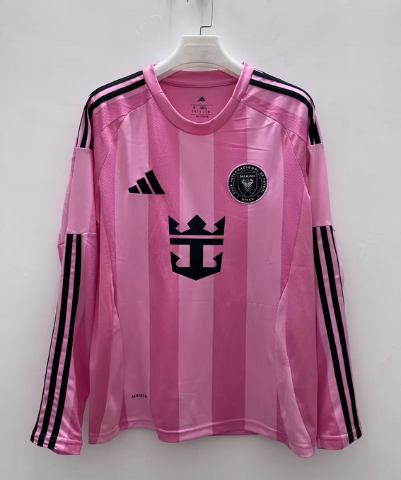 Inter Miami Soccer Jersey Home Long Sleeve Custom Shirt 2025 - Jersey