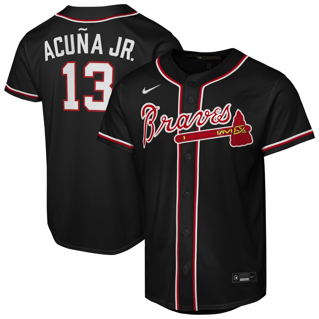 Youth Atlanta Braves Ronald Acuña Jr. Nike Black Fashion Replica Player Jersey - Jersey