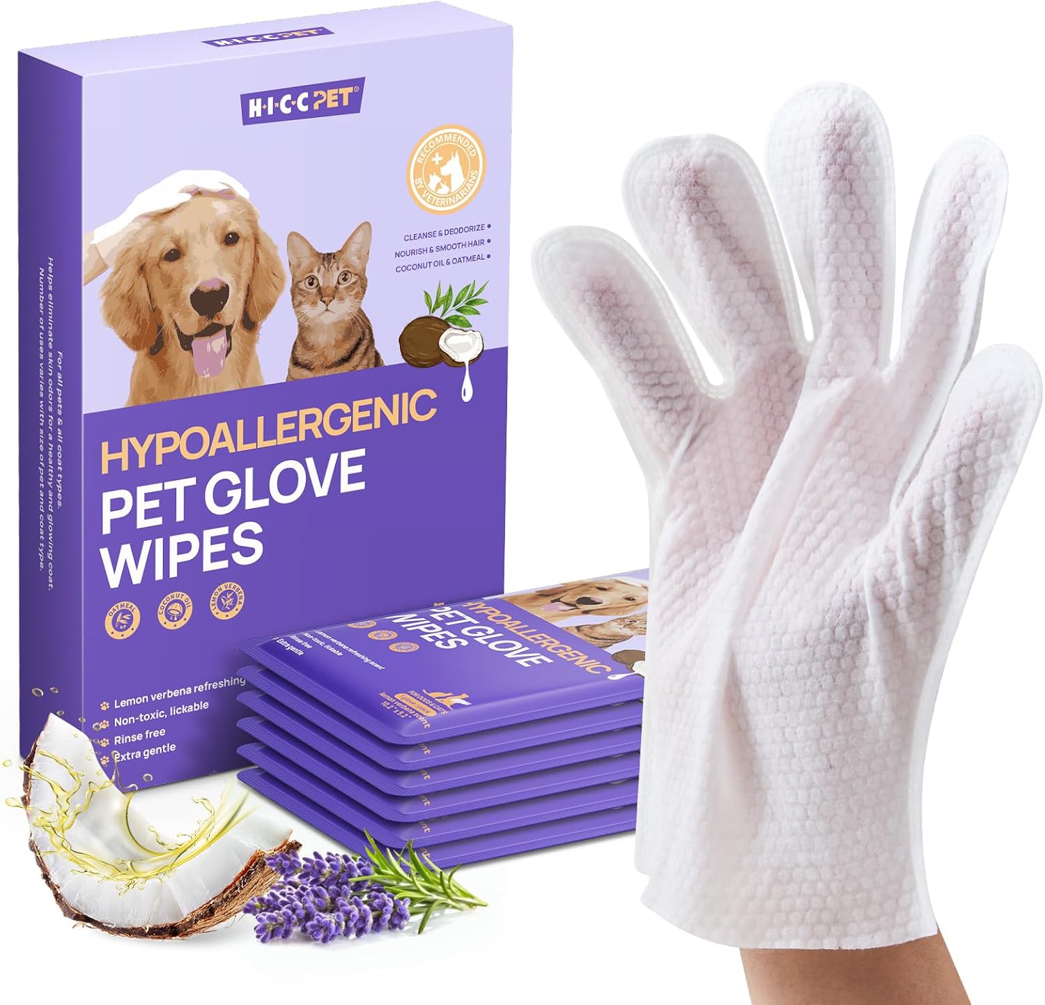 HICC Pet Grooming Glove Wipes